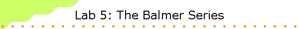 Lab 5: The Balmer Series