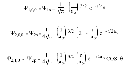 hydrogen orbital wavefunction